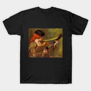 Young Spanish Woman with a Guitar by Pierre Renoir T-Shirt